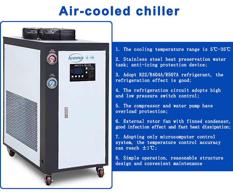 Easy to Operate 10HP Automatic Air Cooled Water Chiller for Industrial Applications