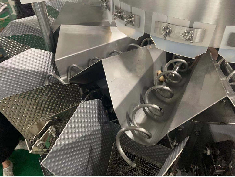 SS Sticky Oily Food Screw Multihead Weigher High Accuracy 1.3L Waterproof