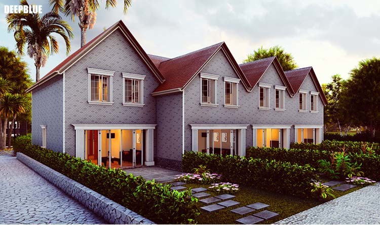 2 Storey Prefabricated Apartment Buildings With Light Steel Frame House