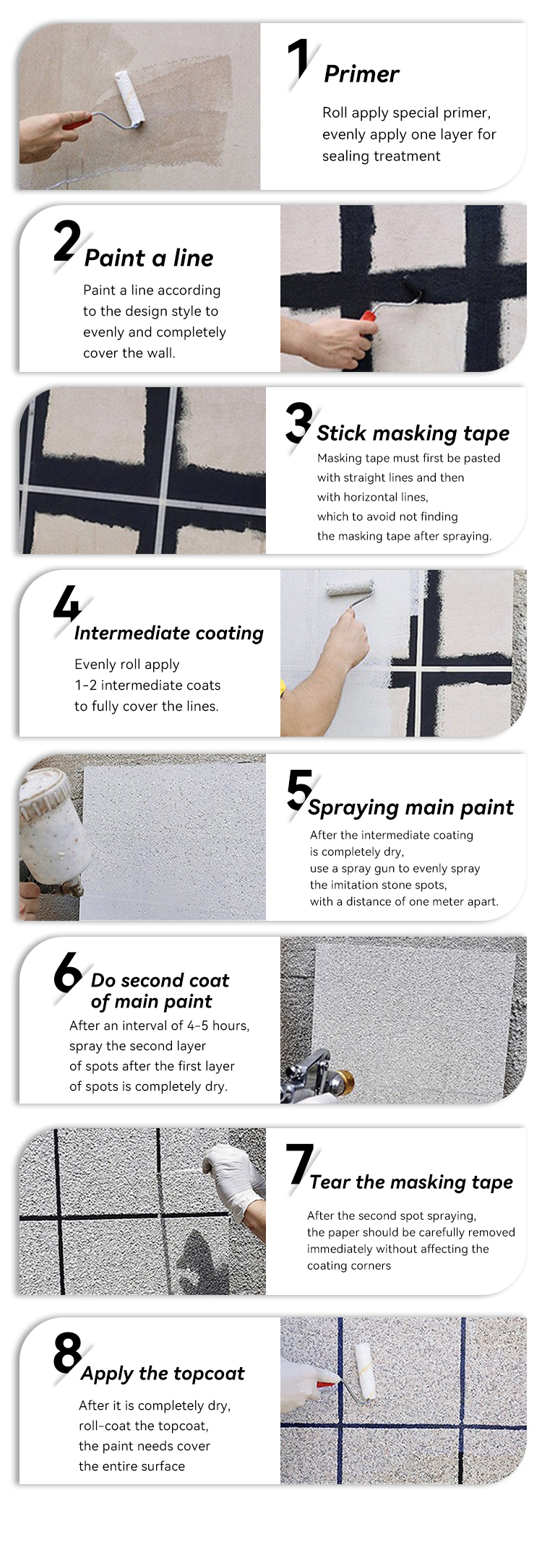 Waterproof Architectural Exterinal Engineering Coatings Granite Stone Finish Paint