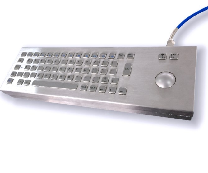 IP64 SUS304 Industrial Metal Keyboard With Trackball Support Support Customized
