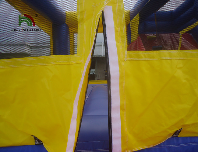 0.55mm PVC Yellow 20ft SpongeBob Inflatable Party Combo Jumping Castle For Kids