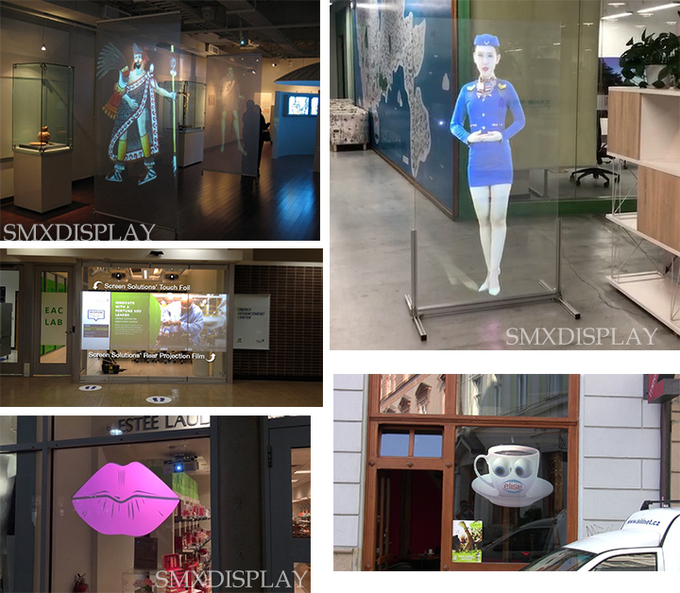 3D Rear Projection Film Clear Gray Holographic Rear Projection Screen Film