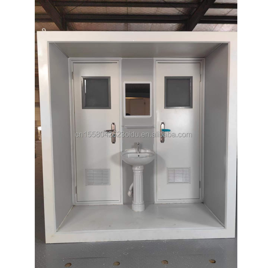 Modern Design Prefab Modular Toilets Portable Outdoor Flat Pack Container Made of Steel and Sandwich Panel for Shop 10FT