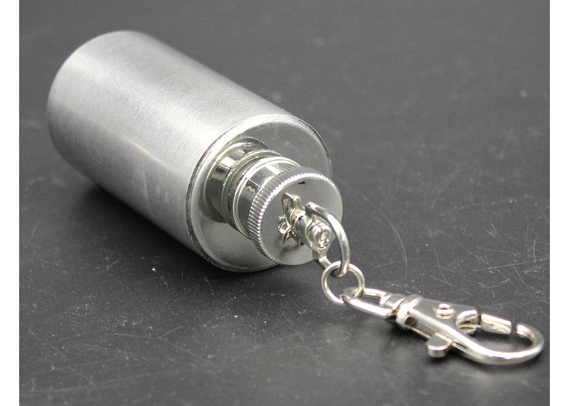 Portable Cylindrical Hip Flask , Small Wine Jug 2 Ounce Bottle With Key Fob