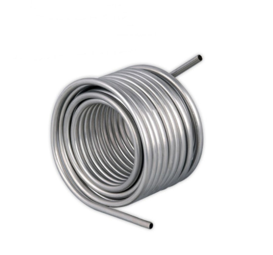 2.09m3/H Stainless Steel Coil Coaxial Heat Exchanger Freezing Prevention