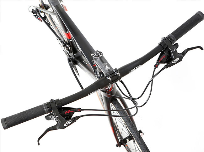 700x25C Wheel Carbon Fiber Hybrid Bike , 45cm Frame Bike XL Size Stable Frame