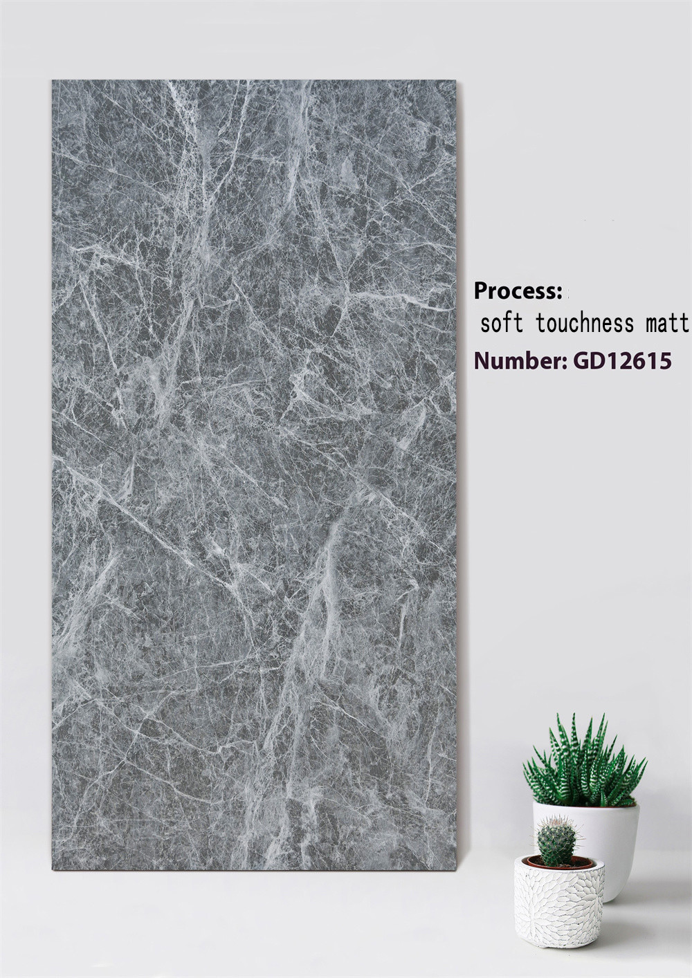 Light Gray Marble Look Scratch-Resistant 600x1200mm Soft Touchness Matt Exterior Curtain Wall Tile For Garden