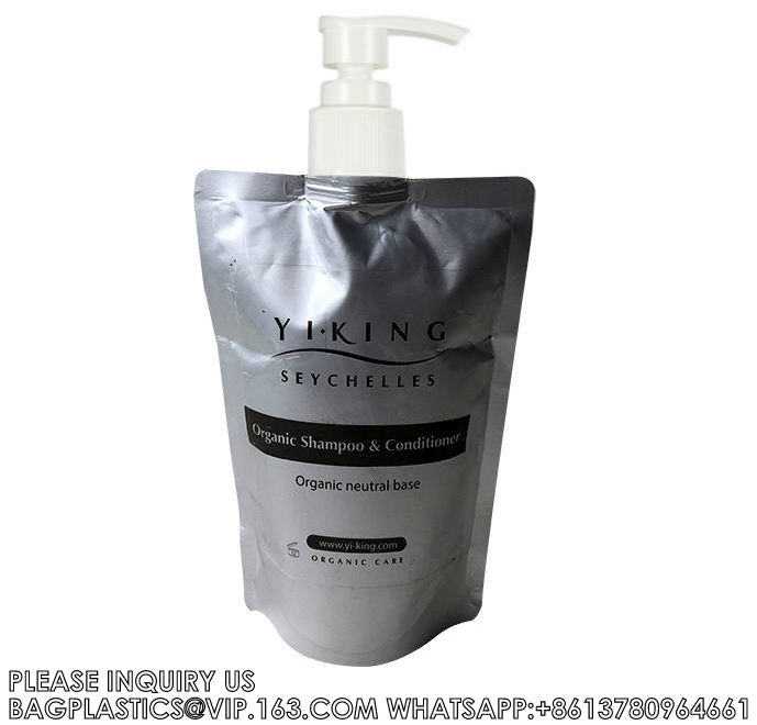 1L 2L 5L Refill Detergent Liquid Gel Lotion Shampoo Pump Spout Pouch foam pump head stand up liquid soap