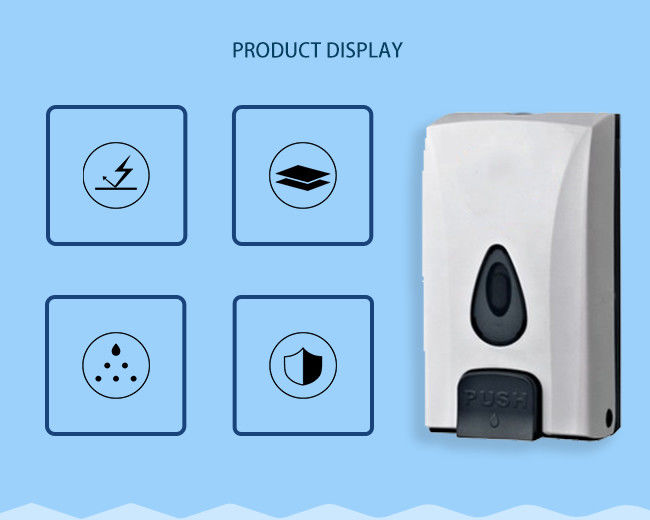 ABS Plastic 1000 ML Wall Mounted Hand Sanitizer Dispenser