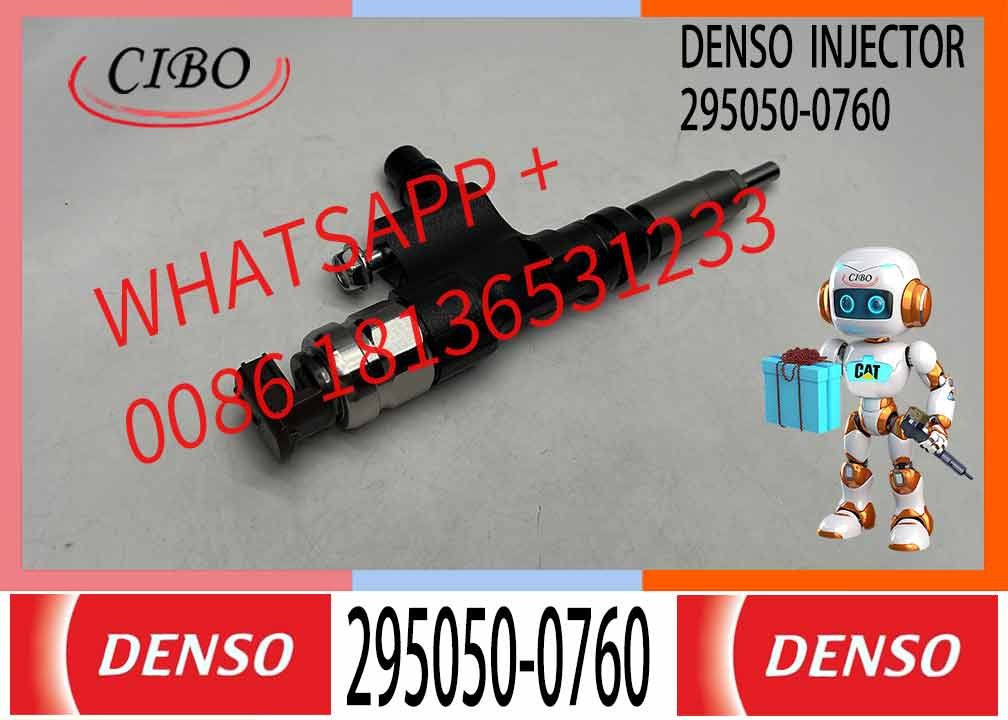 Common Rail Fuel Injector 295050-0760 for HINO N04C EURO4 Dutro 300 Series 23670-E0380 Excavator