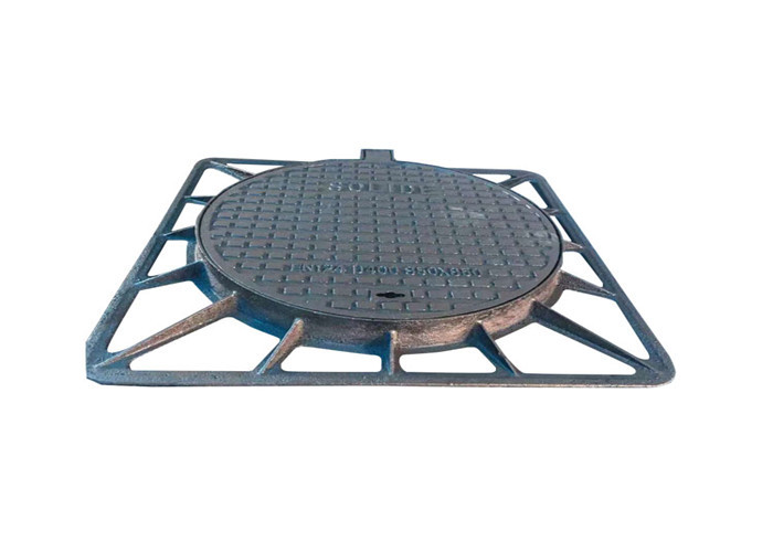 Anti Frozen Single Seal Manhole Cover D400 Ductile Iron Square For Main Roads