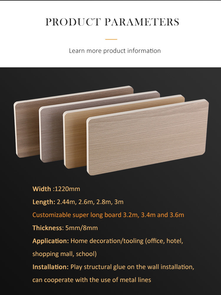PVC Wall Panel Hot Sale 1220*2440*5/8mm Flame Retardant Bamboo Charcoal Wood Eco-Friendly PVC Marble Wall Panel Indoor Decorative Panel Ceiling For