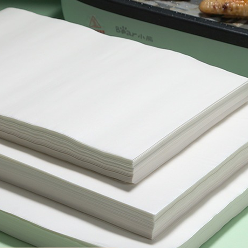 Wood Pulp Reusable Silicone Custom Unbleached Greaseproof Paper Parchment Baking Paper For Air Fryer Oven