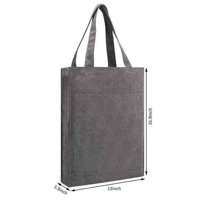 Reusable Eco Friendly Custom Shopping Bags Women'S Canvas Handbags Purses 13X3X16"