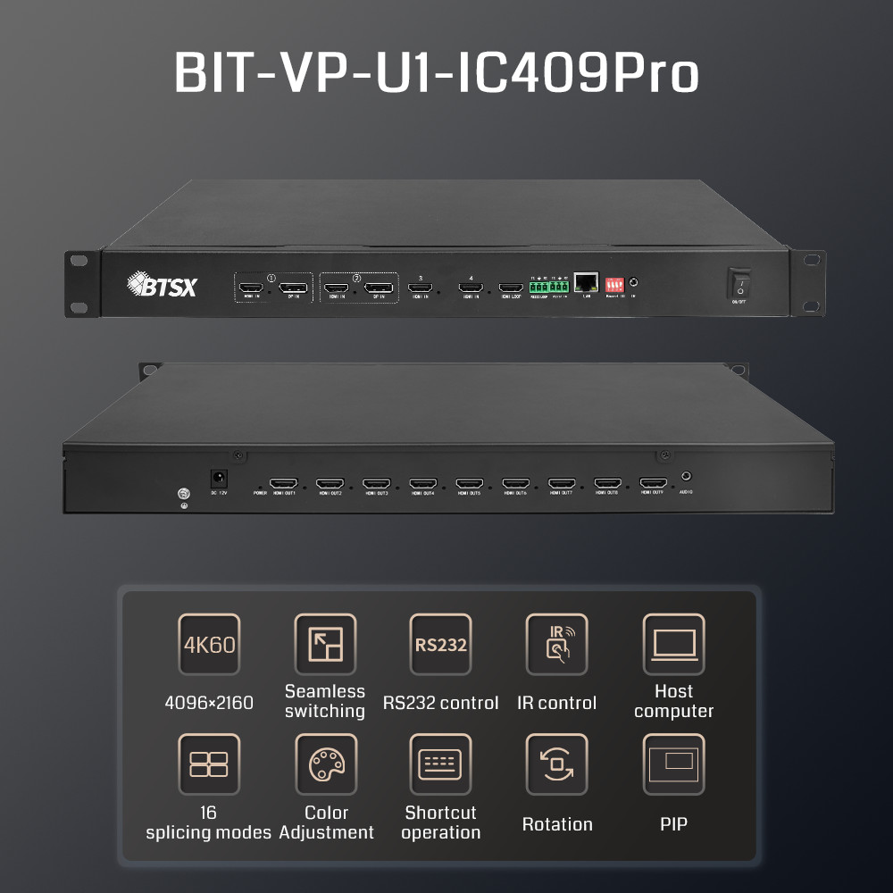 HDMI 4K Video Processor 3x3 3x4 3x5 3x6 LCD LED Video Wall Controller