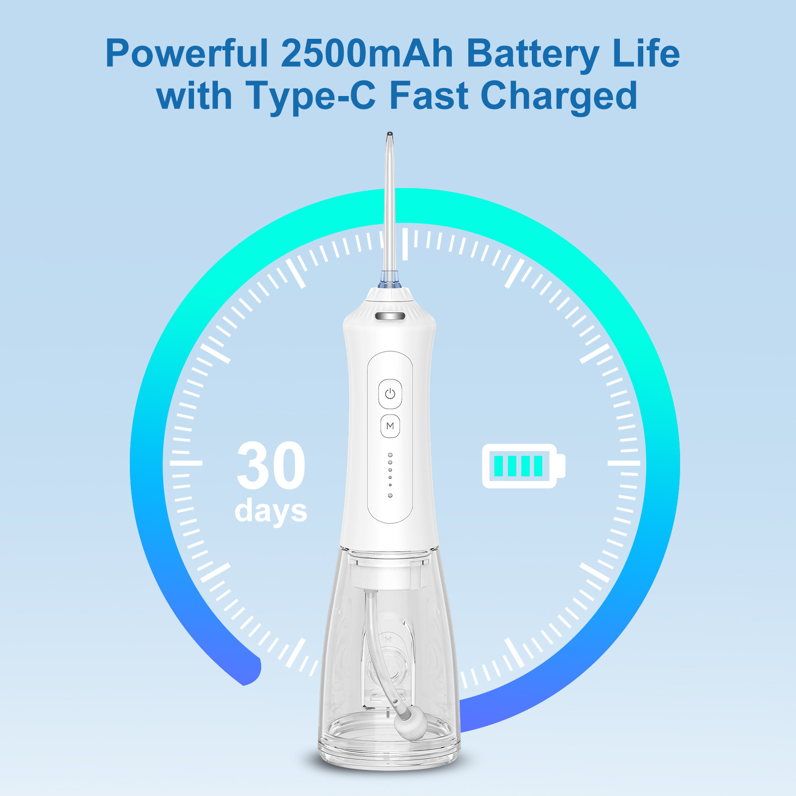 300ML Water Tank Cordless Water Flosser Portable Oral Irrigator Dental Teeth Cleaning