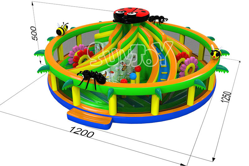 EN14960 Bugs Inflatable Play Park For Commercial Activities
