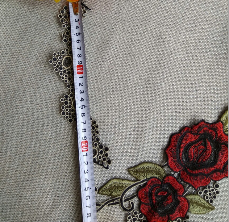 100%Polyester Embroidery Pajams Collar Lace Mesh Based Necklace Decoration