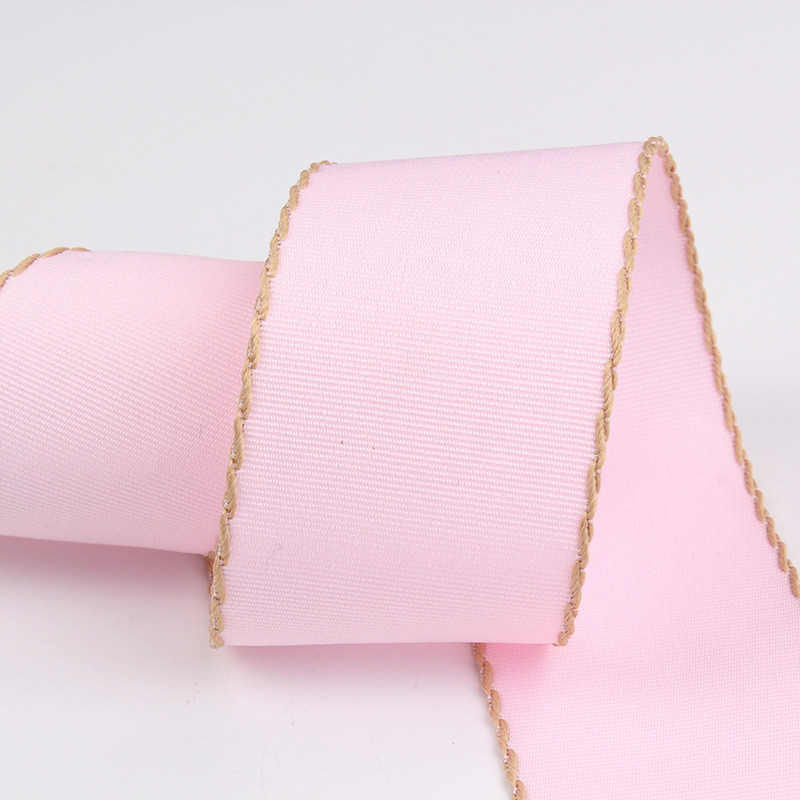 10mm-38mm Stitched Polyester Grosgrain Ribbon ISO9001 Solid Pattern
