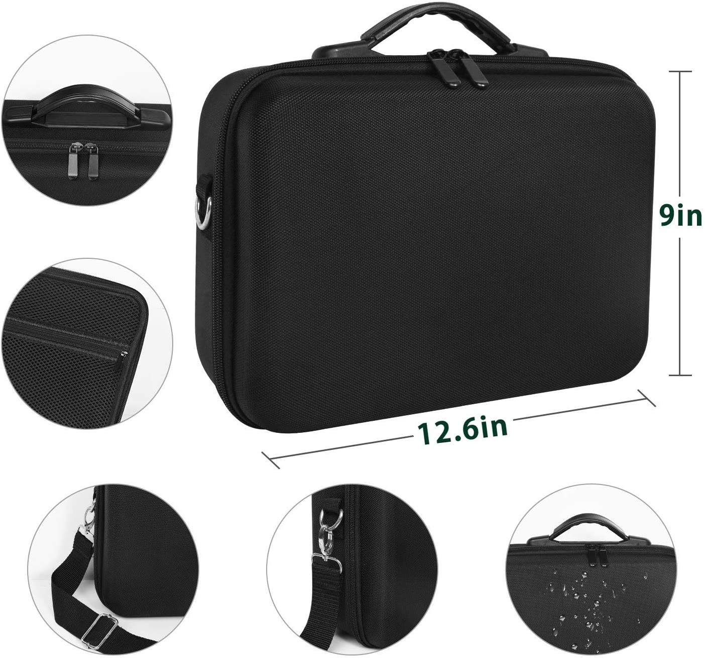 1680D Oxford Massage Gun Case , Portable Eva Hard Shell Case