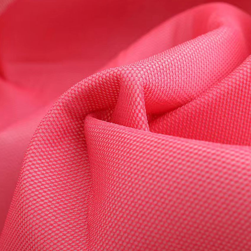 Knitted Breathable Air Mesh Fabric 3mm 100% Polyester For Shoes Seat Back