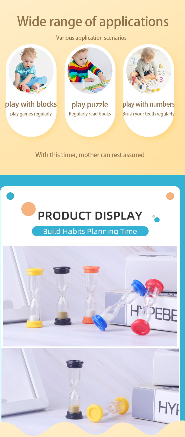 Plastic Decorative Hour Glasses , One Minute Sand Timer Hourglass