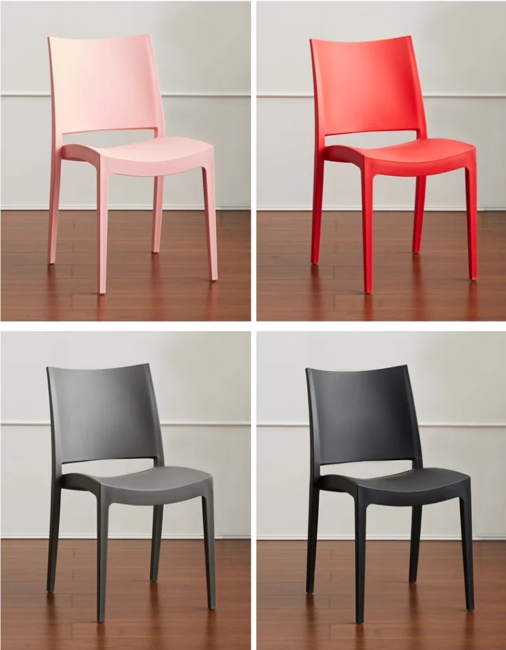 Stackable Outdoor Dining Chairs PP Plastic Home Furniture Custom Colors N.W. 4.5KGS G.W. 21KGS For Home Simple Design