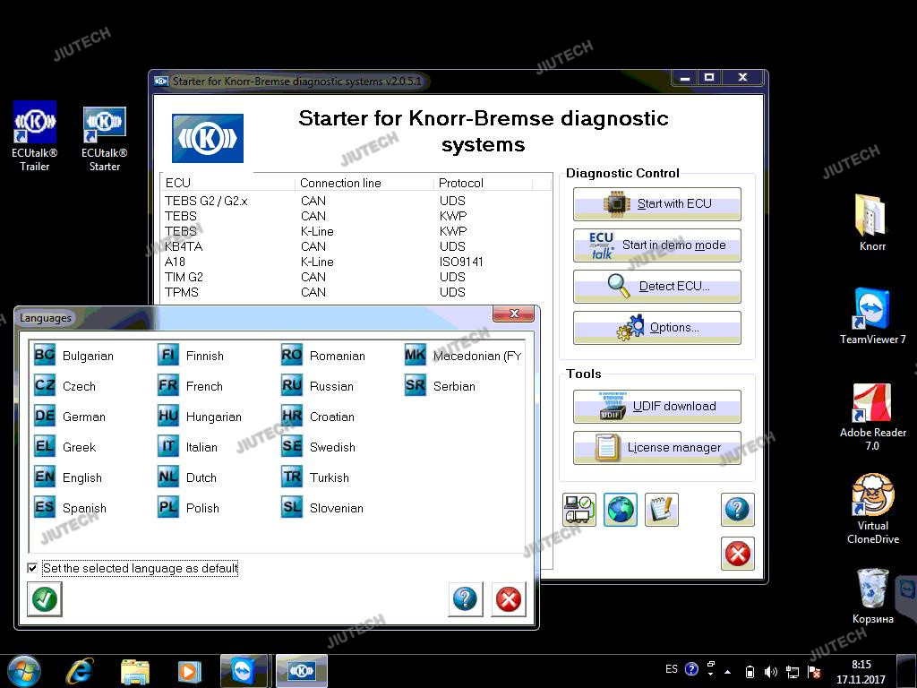 For Knorr NEO UDIF Interface with V5.0 software Truck Trailer Brake Diagnostic Tool for KNORR-BREMSE Diagnostic Kit