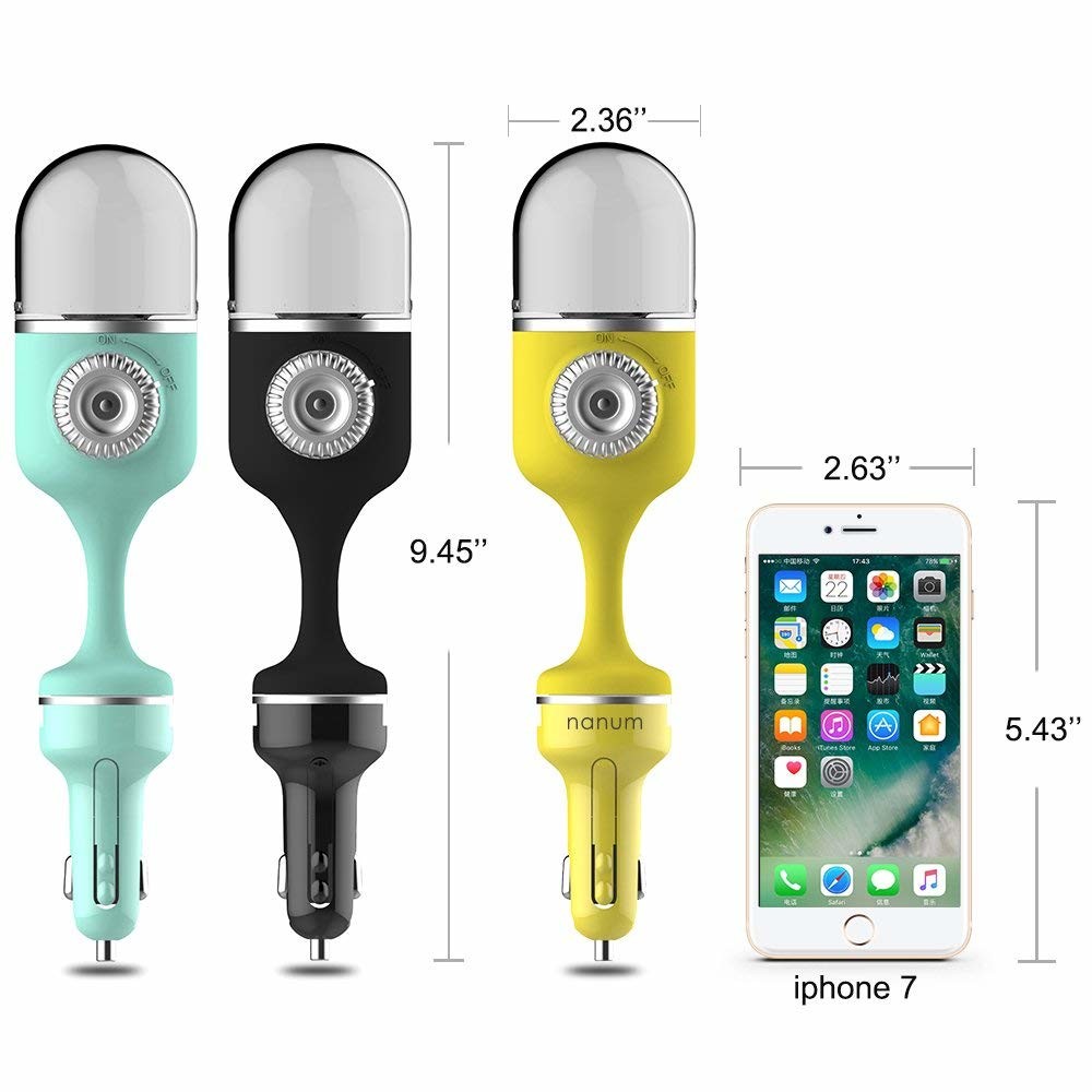 Aromatherapy Essential Oil Car Air Diffuser With Dual USB Charger