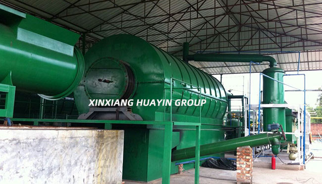 Huayin Small Pyrolysis Plant 40kg/Hour Tyre Oil Machine