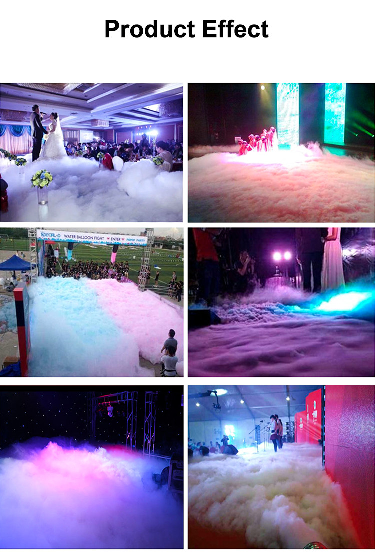 Stage Effects 3500w Low Cloud Effect Heavy Smoke Ice Cleaning Machines For Wedding Fairyland Stage