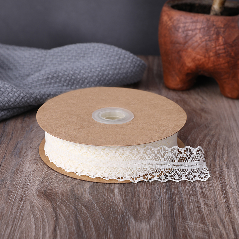 2.5cm Elastic Band Hollow Flower Ribbon for Sewing Clothing Garment Macaron red wine color Decorative Lace Trim