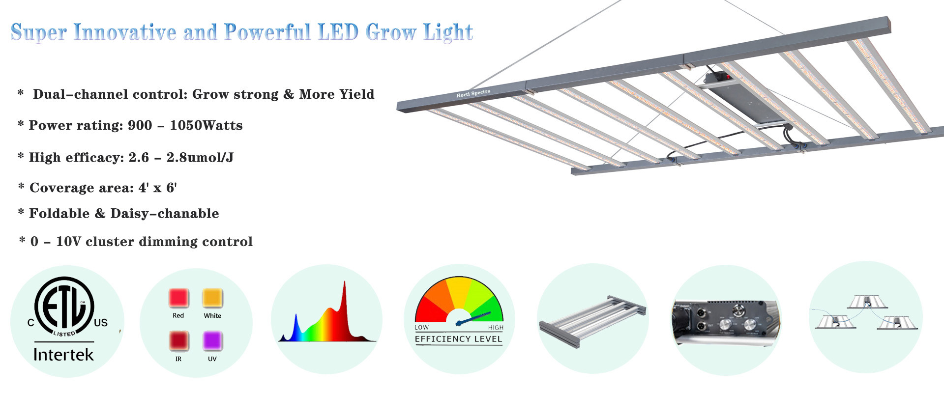 1200W 5000k Full Spectrum LED Light Bulbs PPF Dimmable For Plants