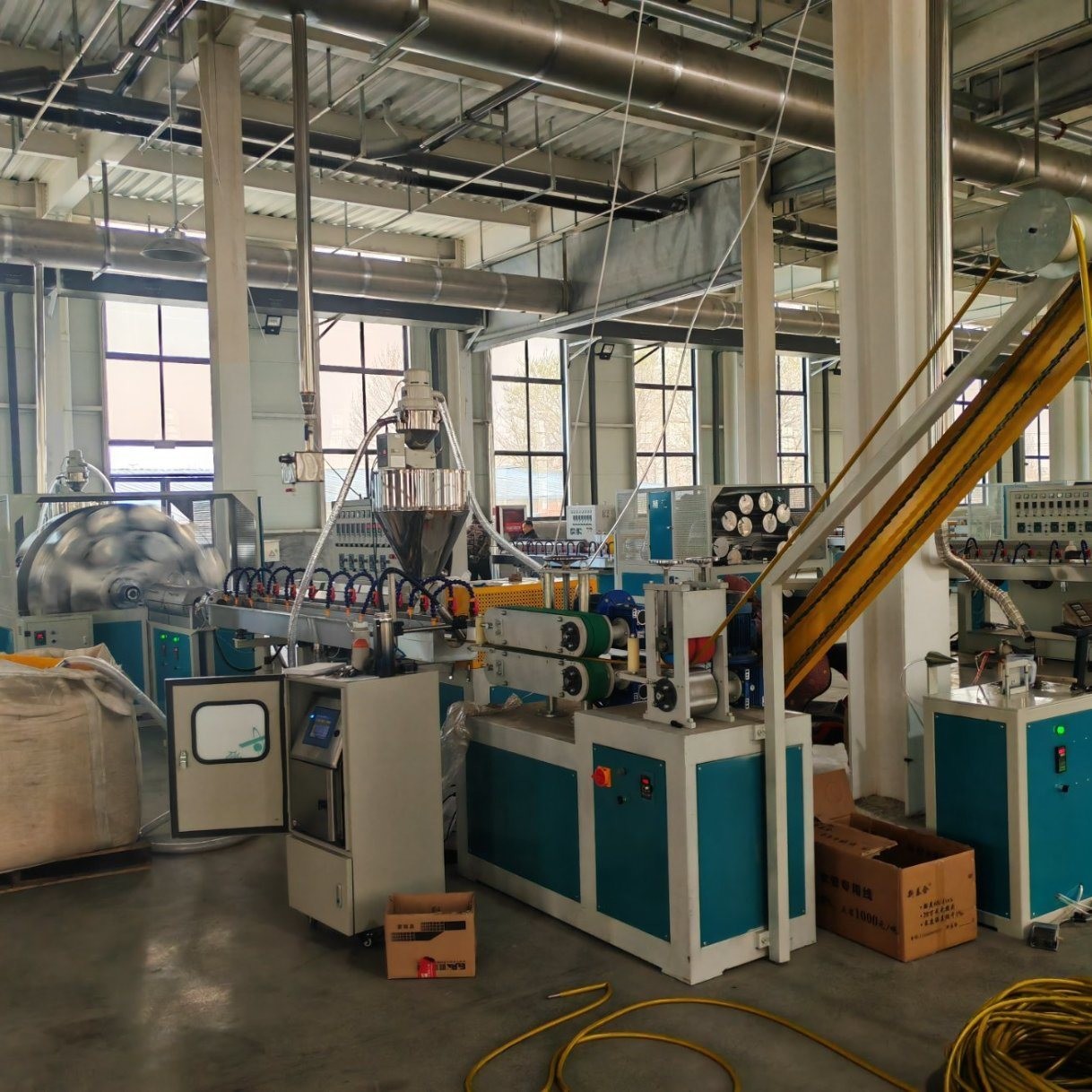 12mm Diameter Range PVC Fibre Reinforced Pipe Making Machine 20-110kg/h Output
