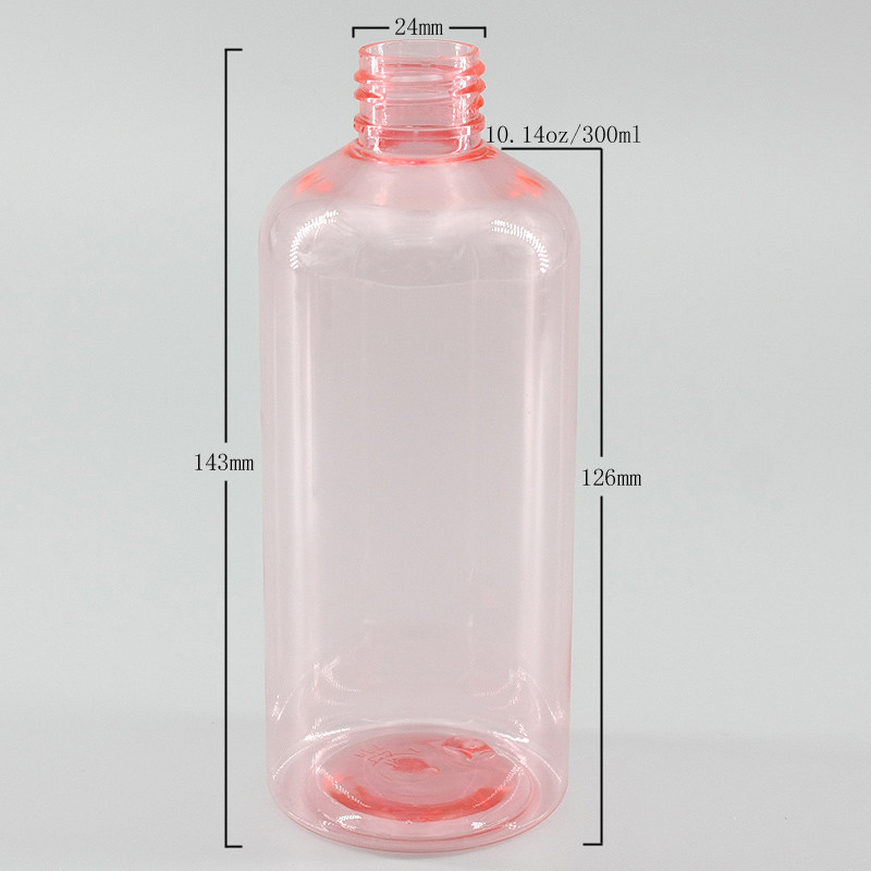 Pink Round 58*126mm 10.14oz Bulk Plastic Bottles