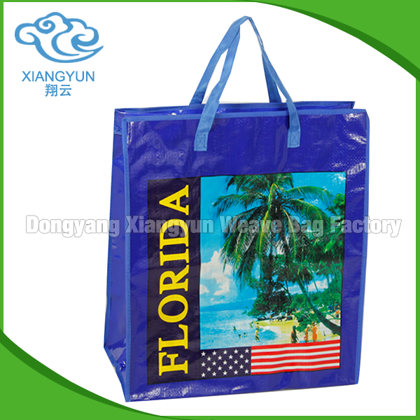 Florida Design Custom Woven Bag Polypropylene Bags With Handles CMYK