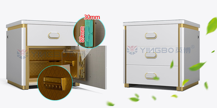 H510mm Smart Fingerprint lock Night Table Safe Box For Home Security