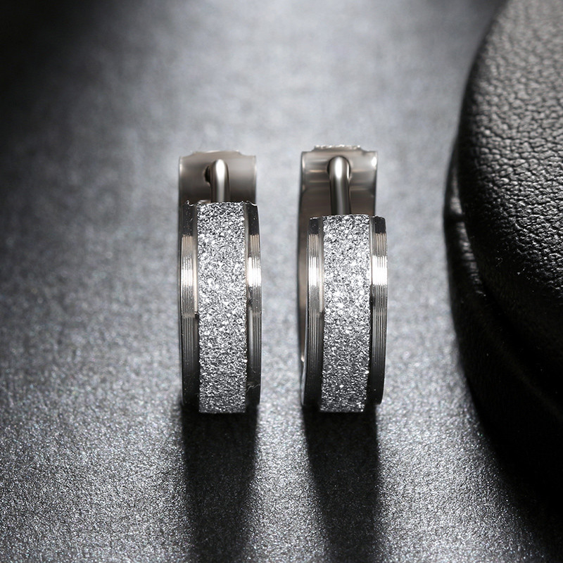 Silver Color&Gold-Color Punk Rock Stainless Steel Small Hoop Earrings for Women Wedding Party Jewelry