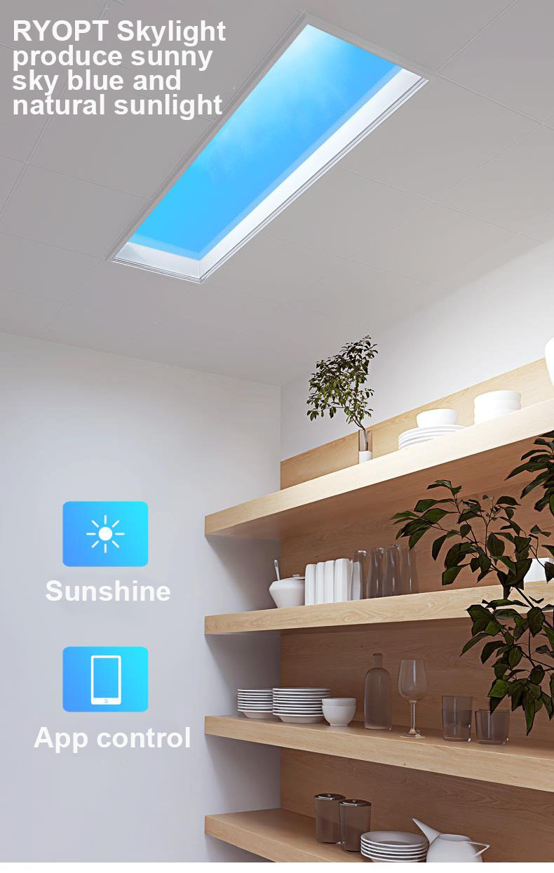 200w LED Ceiling Panel Light Blue Cloud Artificial Sunshine Skylight