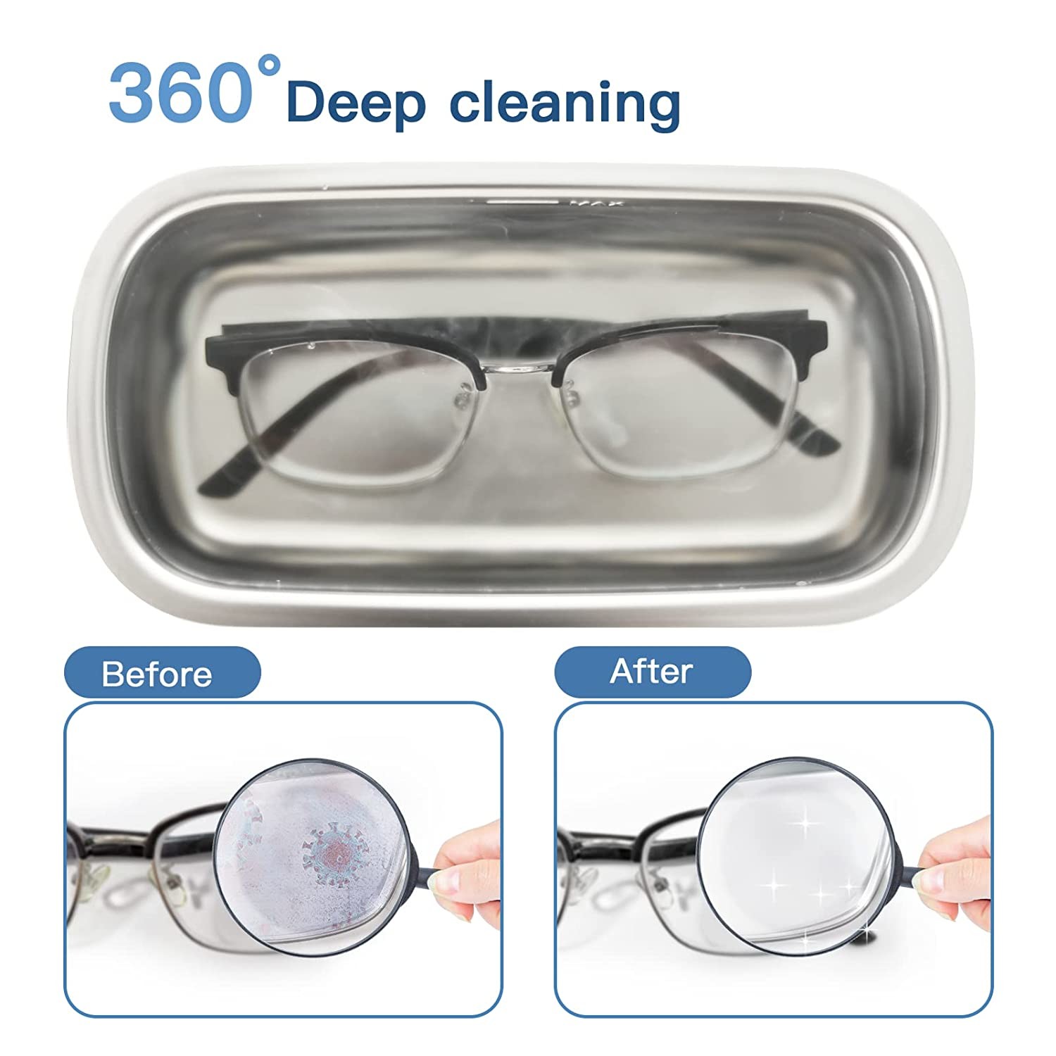 450ML Ultrasonic Cleaner Machine For Jewelry Ring Silver Retainer Watches