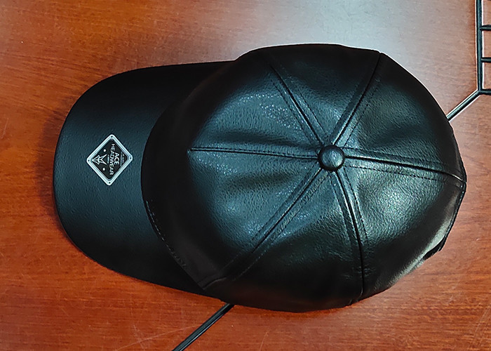 High Quality Leather Fabric Emboss Logo Custom Velcro Closure Baseball Curve Brim Cap