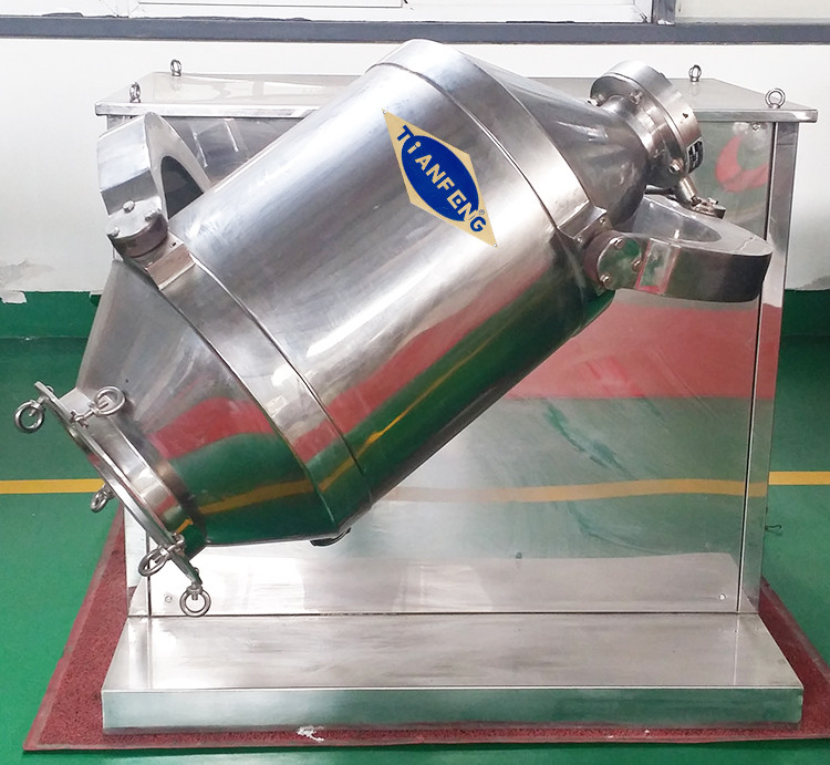 Rotating Drum 3D Sugar Salt Medicine Powder Blending Machine