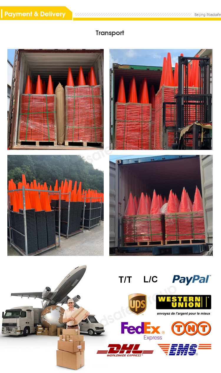 PVC 28inch Safety Barrier Cones For Traffic Control 700mm Road Safety Barrier