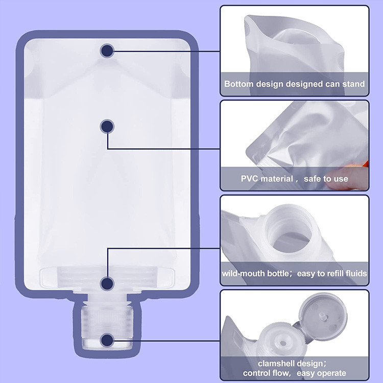 30ml 50ml 100ml Travel Clear Makeup Pouch Plastic Toiletry Containers Refillable Empty