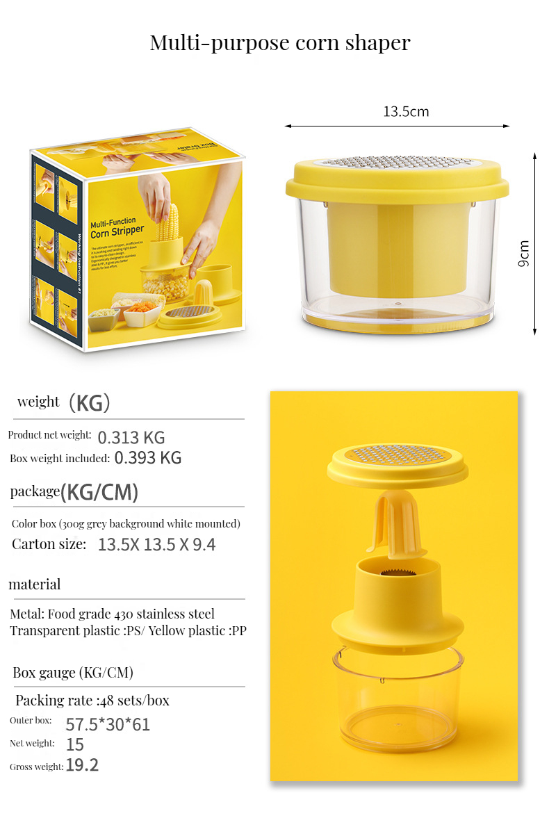 Home Kitchen Stainless Steel Corn Thresher Food Grinder Manual Vegetable Prep Tools