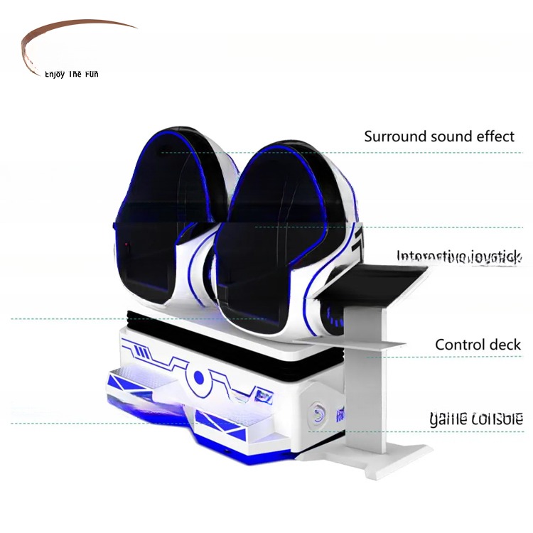 Dreamland double players 9d vr egg chair 360 vr roller coaster virtual reality vr cinema