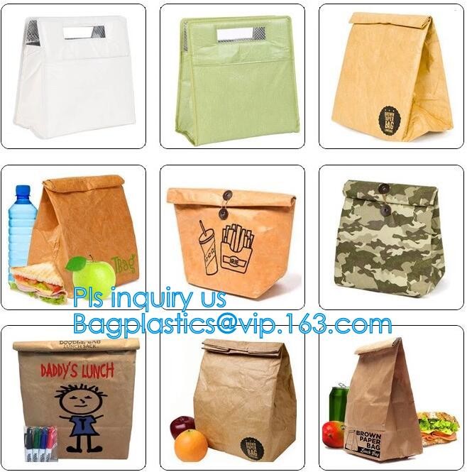 Cheap Lightweight Cheap Brown Custom Made Print Logo Water-proof Tyvek Paper Tote Shopping Bageco reusable promotion gif