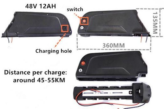 Brushless Motor Electric Bicycle Parts 48V 12AH 350W High Power Ebike Conversion Kit