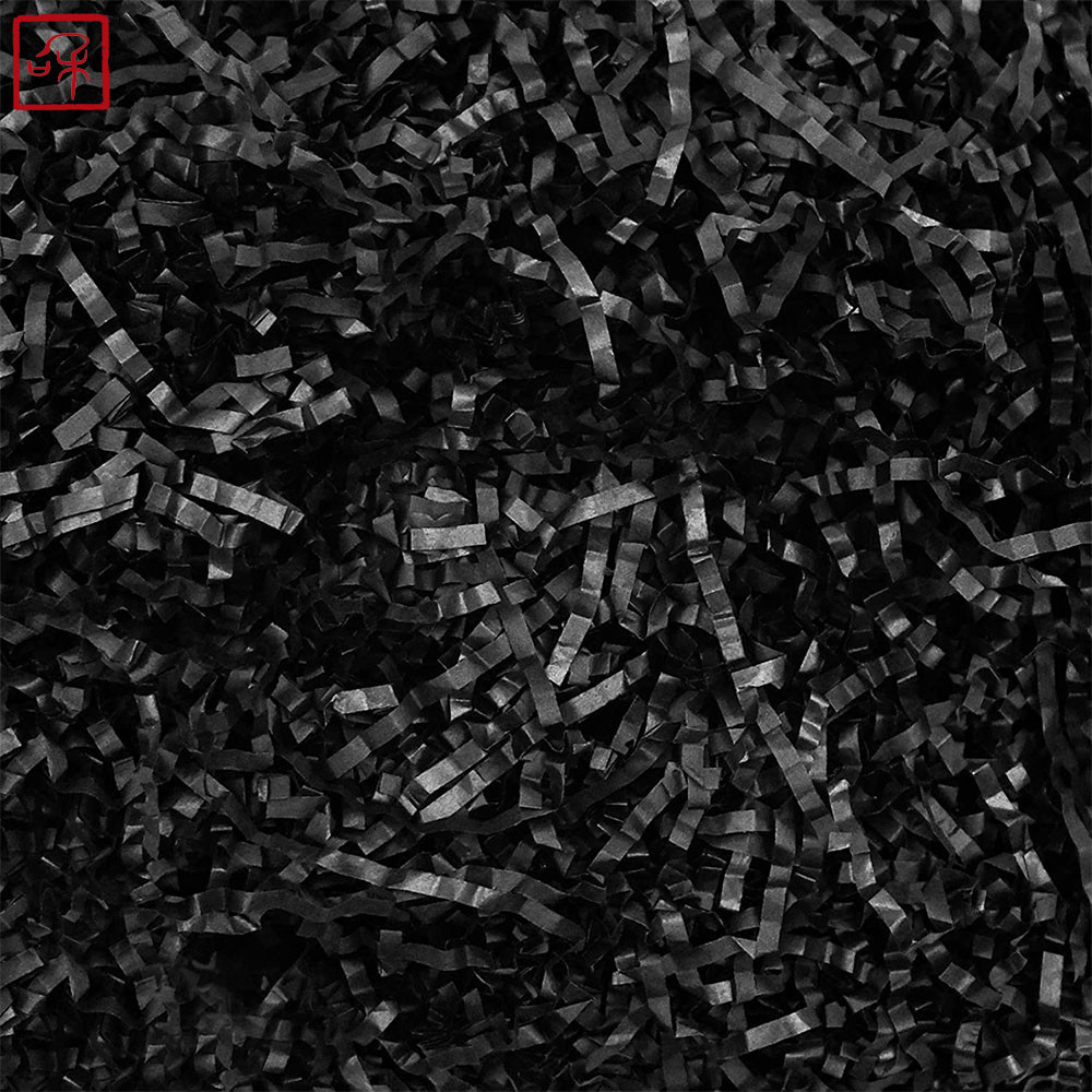 Big Pack Parcel 3mm Iridescent Black Shredded Paper For Box Filling
